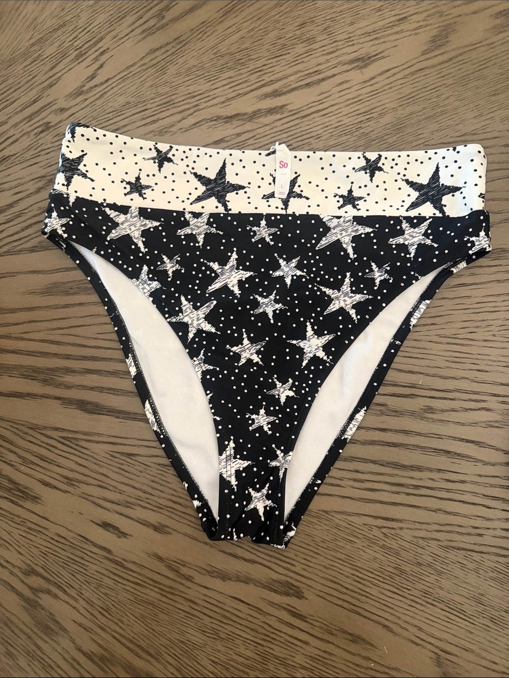 SO Black & White Star-Print One Piece